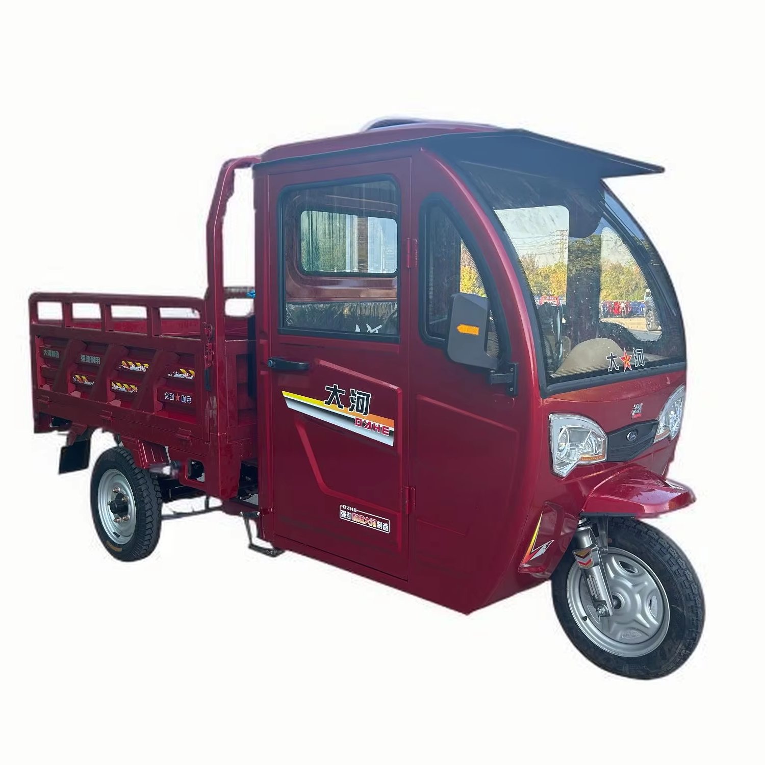 150cc Air Cooled Engine Tricycles Closed Cabin Cargo Gasoline Petrol Automatic Reverse Tricycle Freight Motorcycles